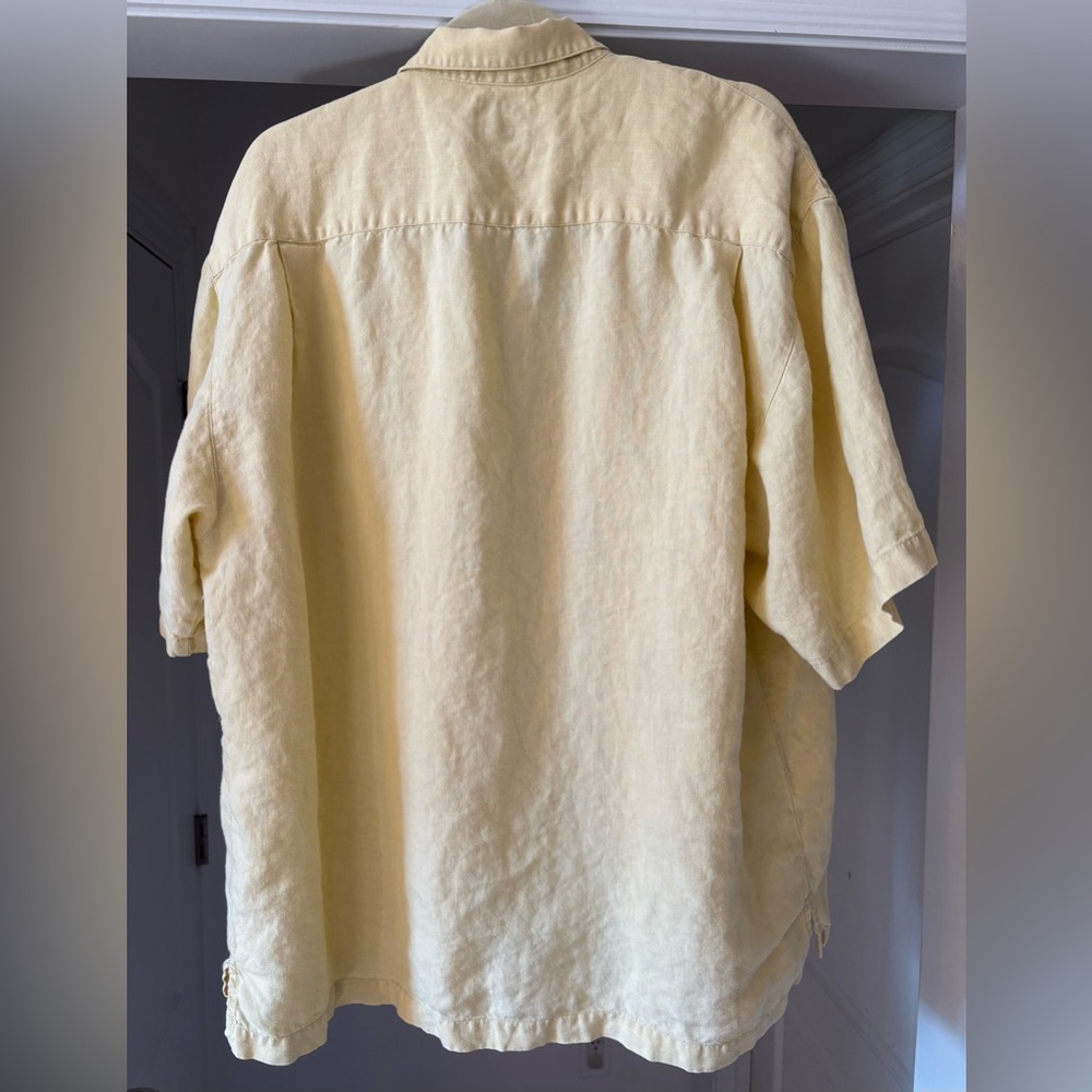 Tommy Bahama Light Yellow Linen Shirt - Picture 4 of 4